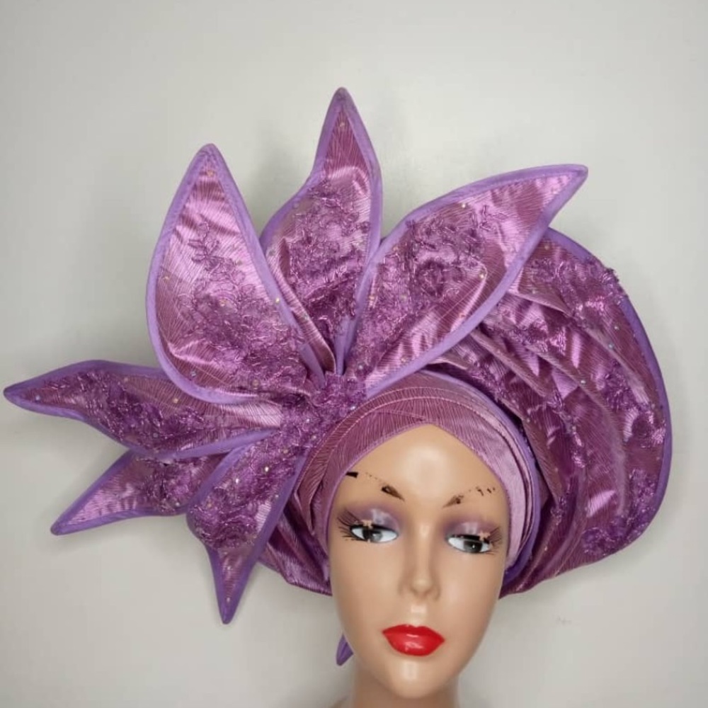 Designer Hat - Rare Elegant Classy One Of A Kind Hand Made Auto Gele 

GEL3 0226